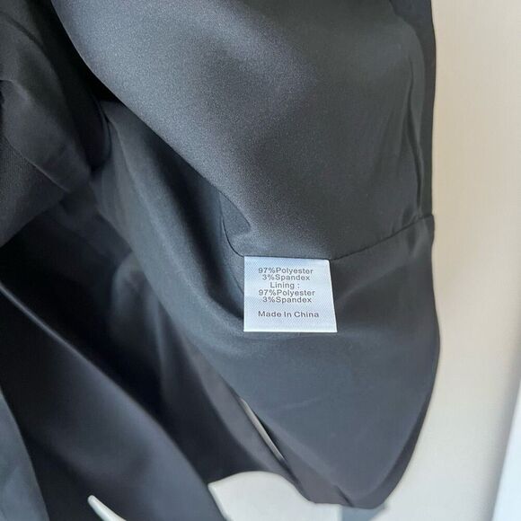 Tuckernuck Black Gracie Wrap Belted Patch Pocket Blazer Jacket Size XXXL NWT - Picture 7 of 8